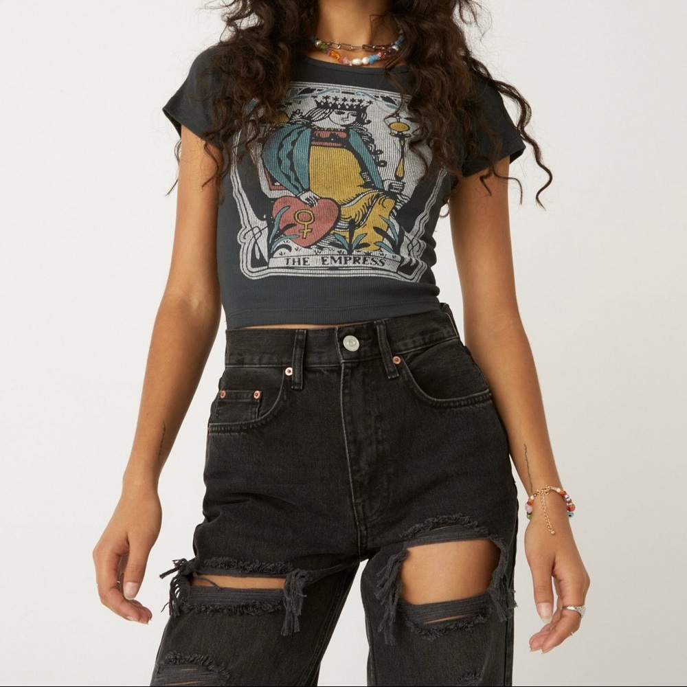 !SALE! Free People | Empress Ribbed Baby Tee (Black)